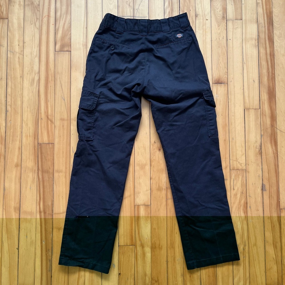 Dickies Flex Regular Straight Cargo Pants Mens 29x30 Black WP595BK Workwear - Picture 2 of 10